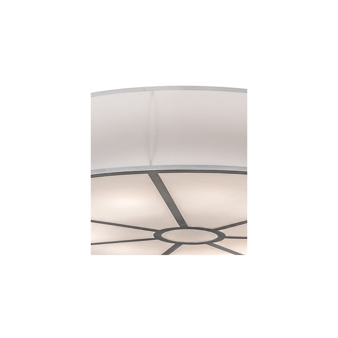 Cilindro 10 Light 60" Wide Semi-Flush Drum Ceiling Fixture - Nickel Finish - GU24 Bulb Base