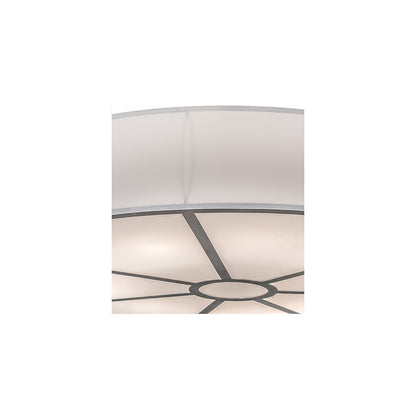 Cilindro 10 Light 60" Wide Semi-Flush Drum Ceiling Fixture - Nickel Finish - GU24 Bulb Base