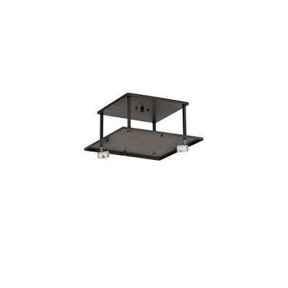 Hyde Park "T" Mission 2 Light 25" Wide Semi-Flush Square Ceiling Fixture