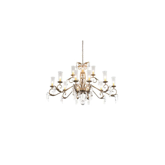 Long Windsor 14 Light 38" Wide Crystal Chandelier