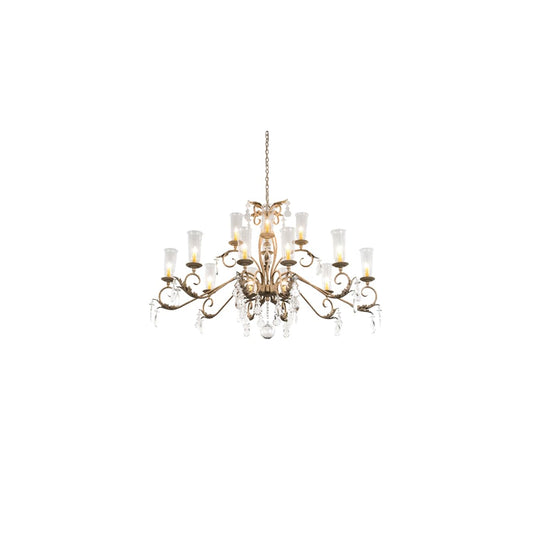 Long Windsor 14 Light 38" Wide Crystal Chandelier