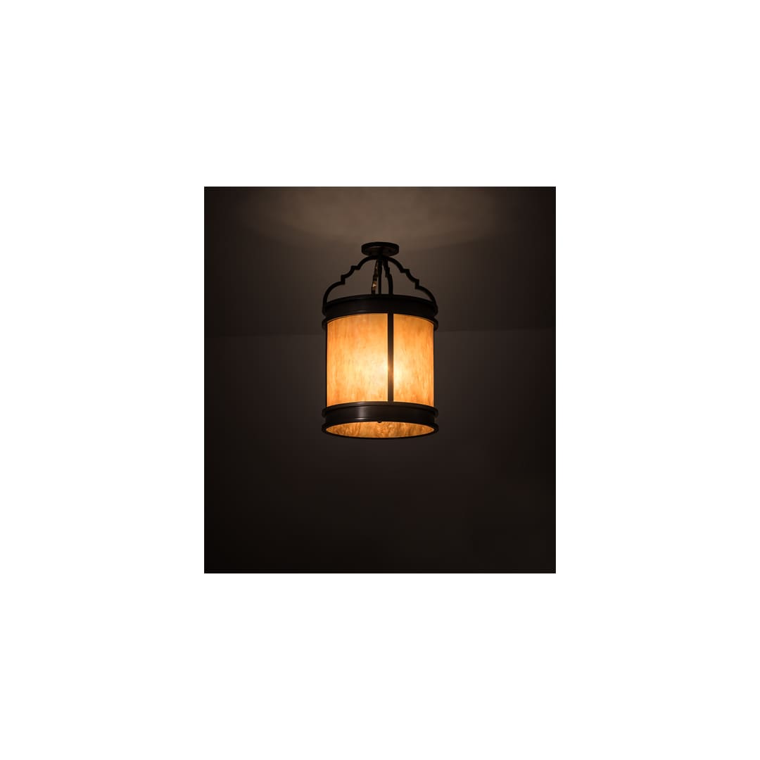 Wyant 4 Light 15" Wide Semi-Flush Ceiling Fixture - Timeless Bronze Finish