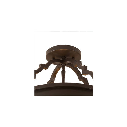 Wyant 4 Light 15" Wide Semi-Flush Ceiling Fixture - Timeless Bronze Finish