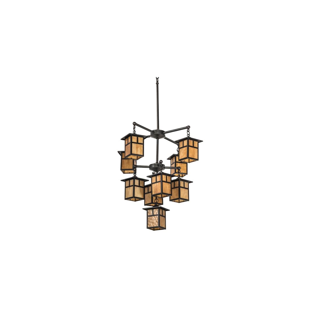 Hyde Park T Mission 9 Light 34" Wide Chandelier
