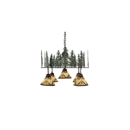 Nuevo Mission 5 Light 34" Wide Chandelier
