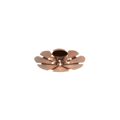 Metro Fusion 6 Light 60" Wide Semi-Flush Bowl Ceiling Fixture