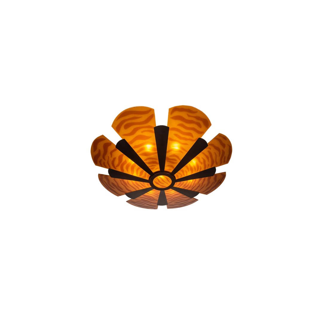 Metro Fusion 6 Light 60" Wide Semi-Flush Bowl Ceiling Fixture