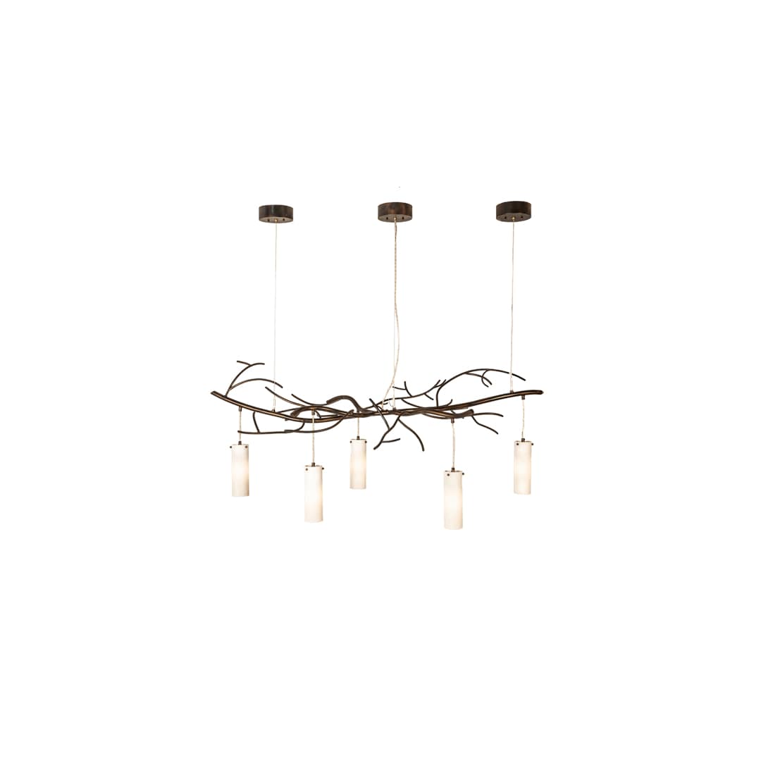 Long Winter Solstice 5 Light 36" Wide Linear Chandelier