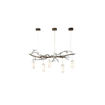 Long Winter Solstice 5 Light 36" Wide Linear Chandelier