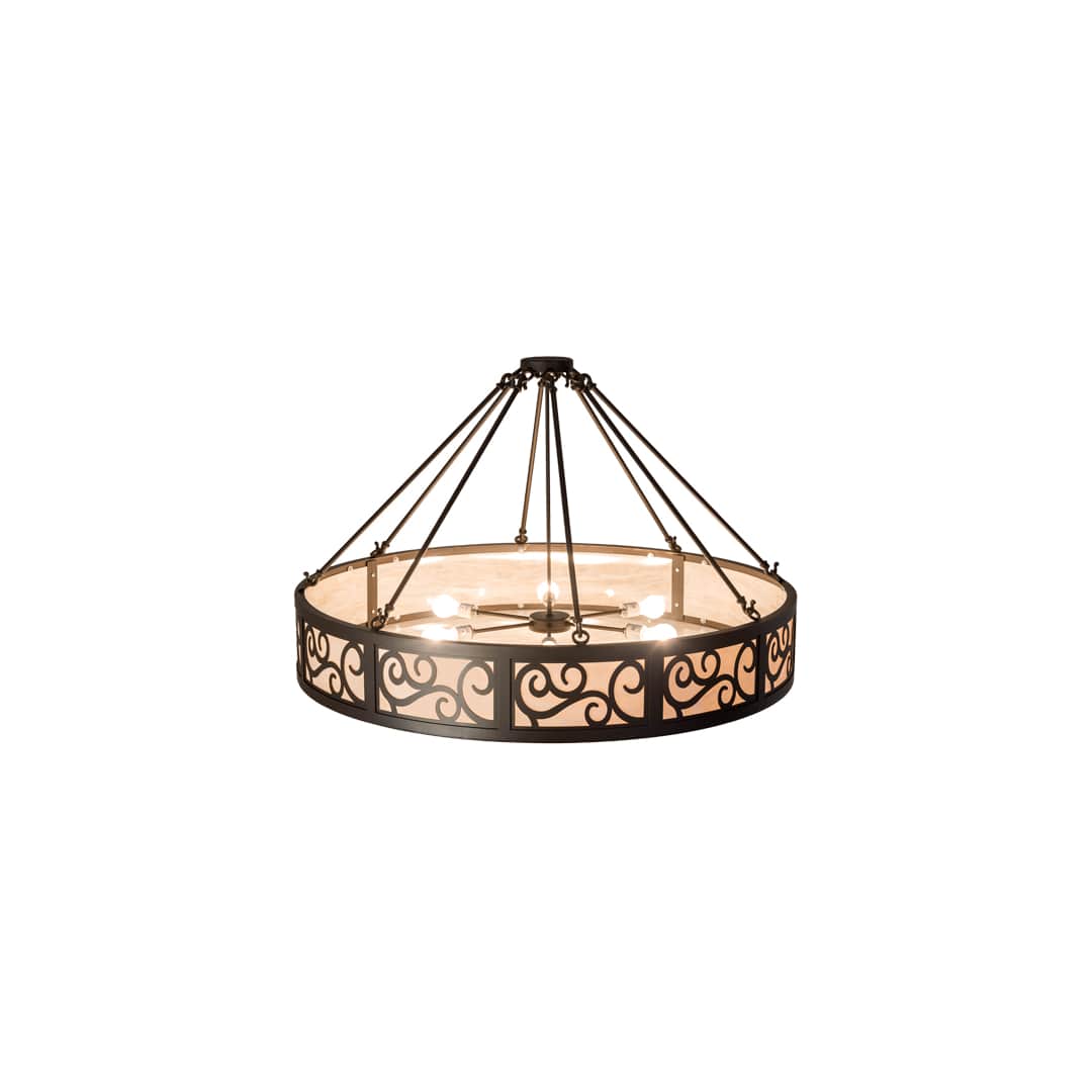 Dean 6 Light 48" Wide Semi-Flush Drum Ceiling Fixture