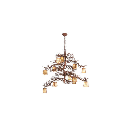 Pine Branch 12 Light 44" Wide Chandelier