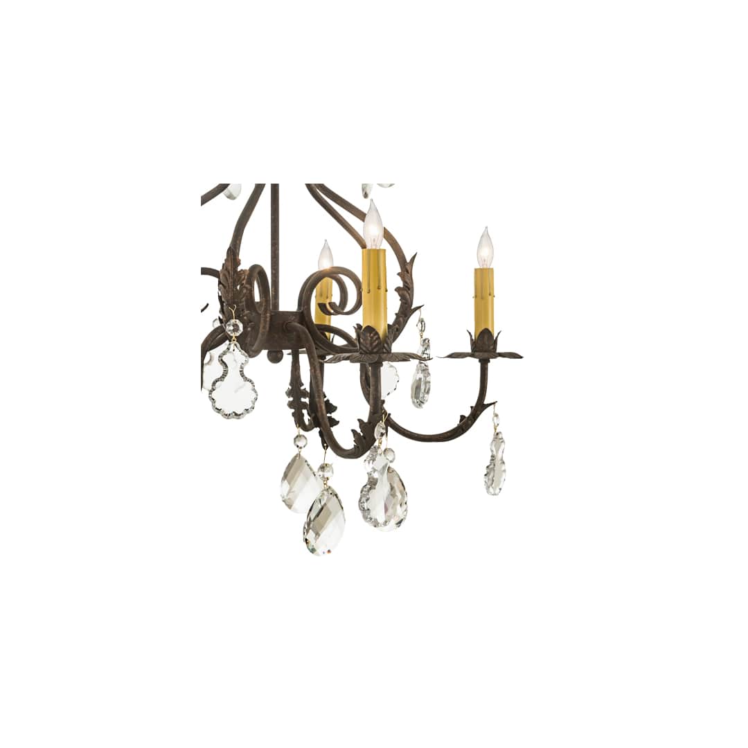 Chantilly 5 Light 24" Wide Crystal Candle Style Chandelier