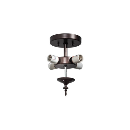 Vincent Honeycomb 4 Light 21" Wide Semi-Flush Bowl Ceiling Fixture with Clear, Frosted Glass Shade - Mahogany Bronze Finish