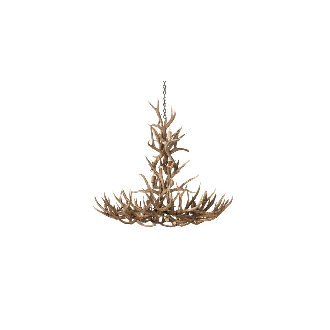 Antlers 12 Light 52" Wide Antler Candle Style Chandelier