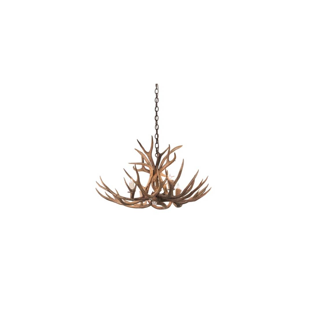 Antlers 4 Light 33" Wide Antler Candle Style Chandelier