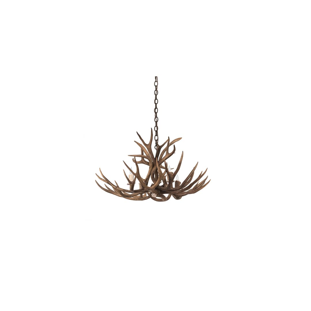 Antlers 4 Light 33" Wide Antler Candle Style Chandelier
