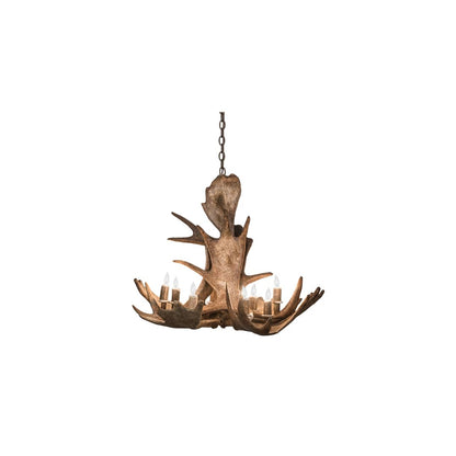 Antlers 10 Light 33" Wide Antler Candle Style Chandelier