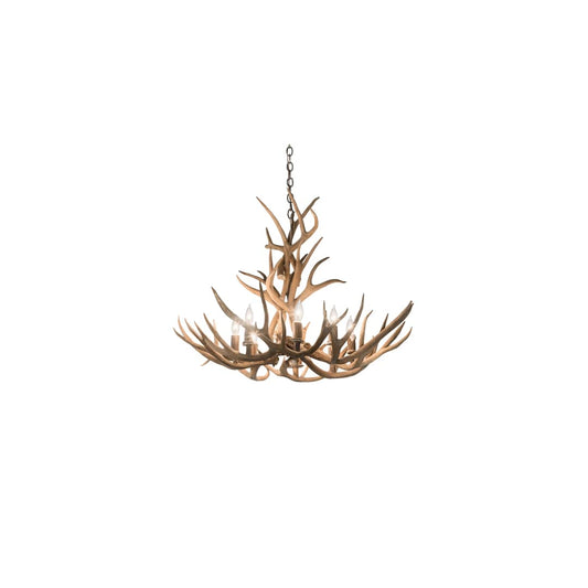 Antlers 8 Light 32" Wide Antler Candle Style Chandelier