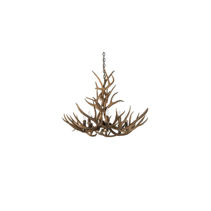 Antlers 8 Light 32" Wide Antler Candle Style Chandelier