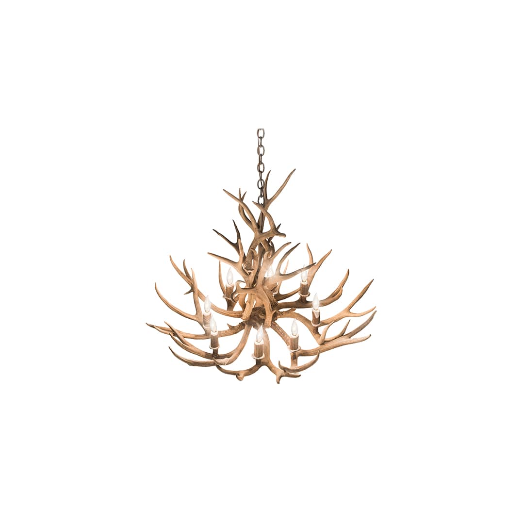 Antlers 8 Light 32" Wide Antler Candle Style Chandelier