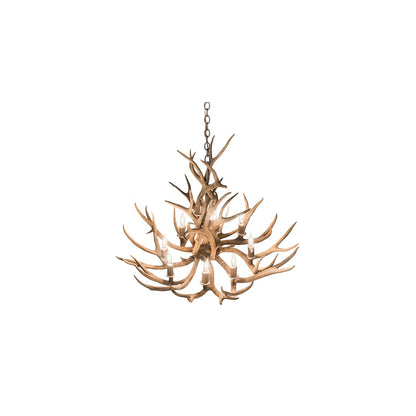 Antlers 8 Light 32" Wide Antler Candle Style Chandelier