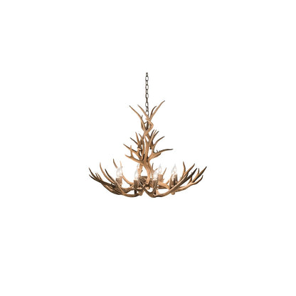 Antlers 8 Light 32" Wide Antler Candle Style Chandelier