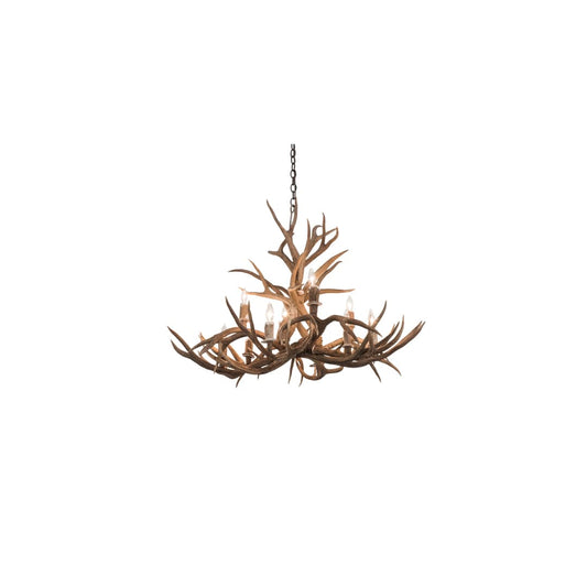 Antlers 10 Light 42" Wide Antler Candle Style Chandelier