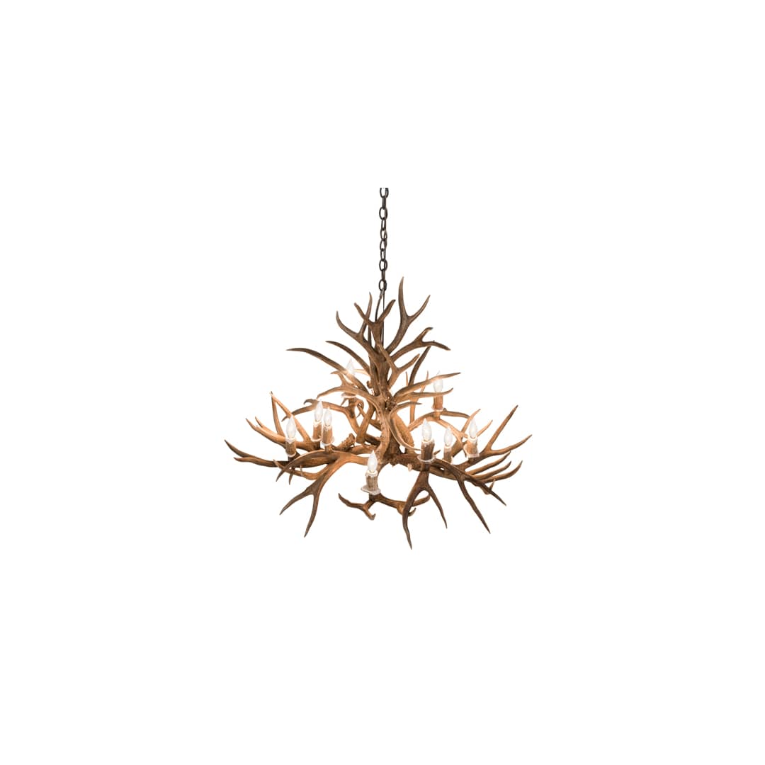 Antlers 10 Light 42" Wide Antler Candle Style Chandelier