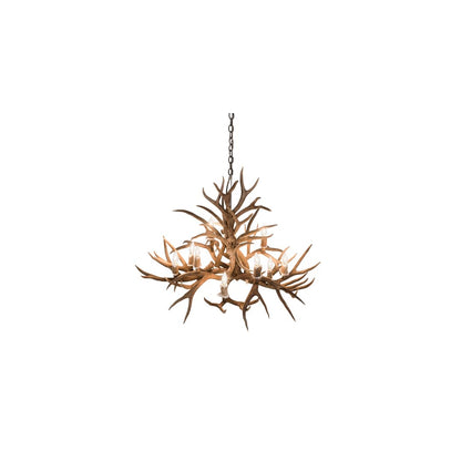 Antlers 10 Light 42" Wide Antler Candle Style Chandelier