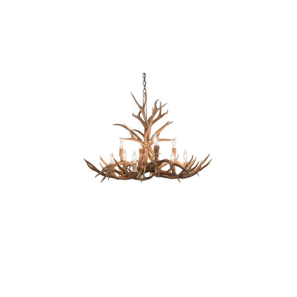 Antlers 10 Light 42" Wide Antler Candle Style Chandelier
