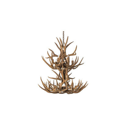 Antlers 12 Light 34" Wide Antler Candle Style Chandelier