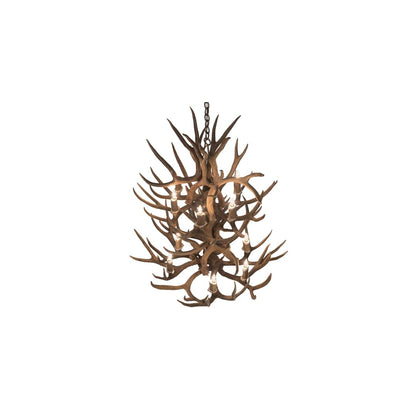 Antlers 12 Light 34" Wide Antler Candle Style Chandelier