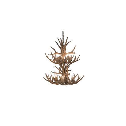 Antlers 12 Light 34" Wide Antler Candle Style Chandelier