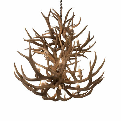Antlers 12 Light 36" Wide Antler Candle Style Chandelier