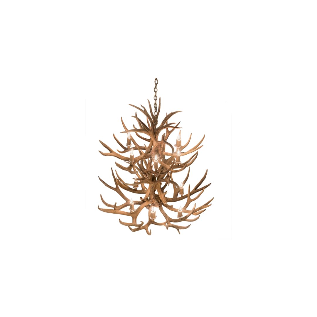 Antlers 12 Light 42" Wide Antler Candle Style Chandelier