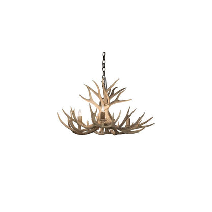 Antlers 4 Light 32" Wide Antler Candle Style Chandelier