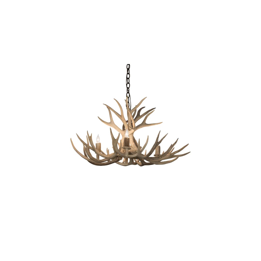 Antlers 4 Light 32" Wide Antler Candle Style Chandelier