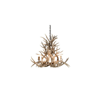 Antlers 8 Light 38" Wide Antler Candle Style Chandelier