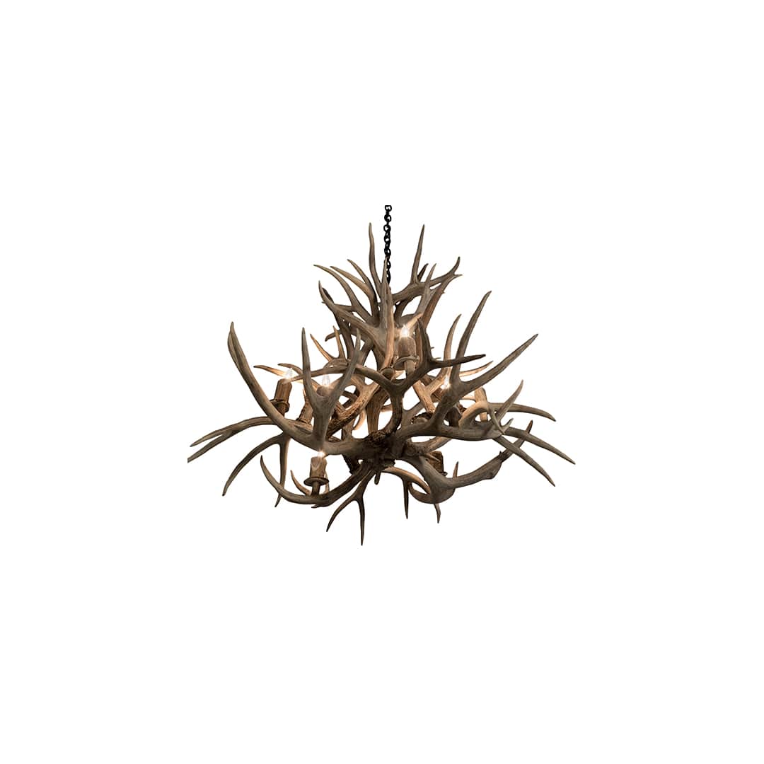 Antlers 8 Light 38" Wide Antler Candle Style Chandelier