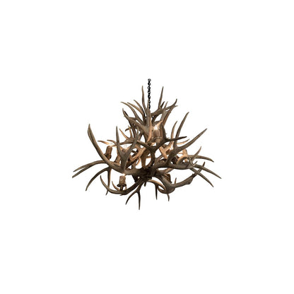Antlers 8 Light 38" Wide Antler Candle Style Chandelier