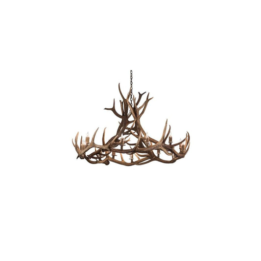 Antlers 12 Light 56" Wide Antler Candle Style Chandelier