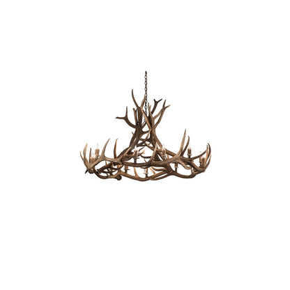 Antlers 12 Light 56" Wide Antler Candle Style Chandelier