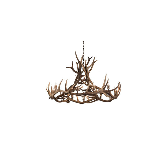 Antlers 12 Light 56" Wide Antler Candle Style Chandelier
