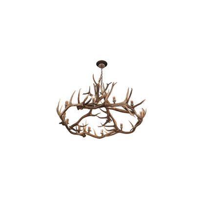 Antlers 12 Light 56" Wide Antler Candle Style Chandelier