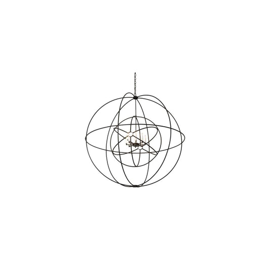 Atom Enerjisi 8 Light 60" Wide Taper Candle Globe Chandelier