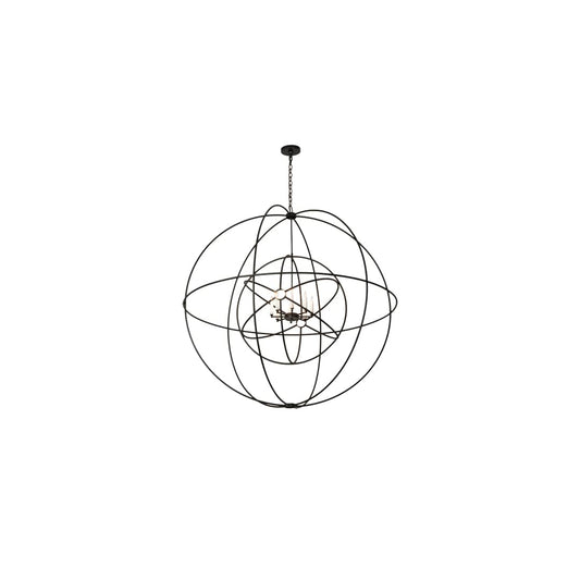 Atom Enerjisi 8 Light 60" Wide Taper Candle Globe Chandelier