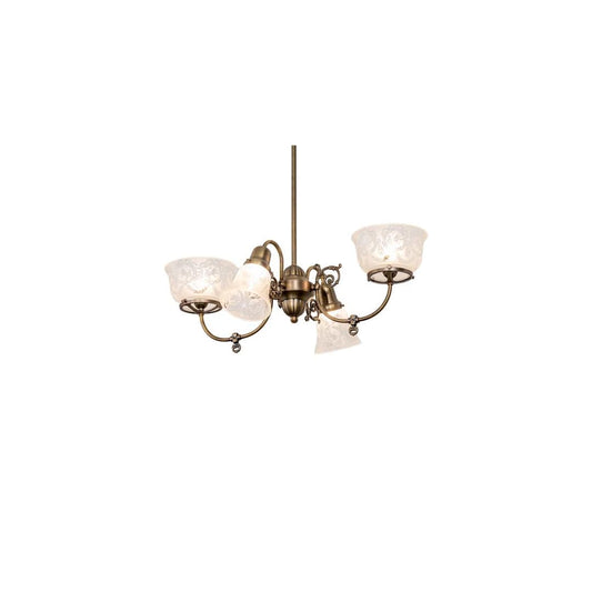 Long Revival Gas and Electric 4 Light 21" Wide Chandelier