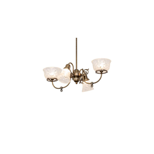 Long Revival Gas and Electric 4 Light 21" Wide Chandelier