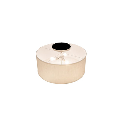 Cilindro 3 Light 30" Wide Semi-Flush Drum Ceiling Fixture - Nickel Finish