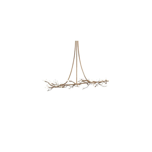 Long Winter Solstice 12 Light 42" Wide Taper Candle Linear Chandelier
